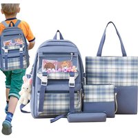 School Bags Set School Backpack For Kids 4pcs School Bag Set With Rabbit Pendant Backpack Shoulder Bag Handbag Pen Pouch