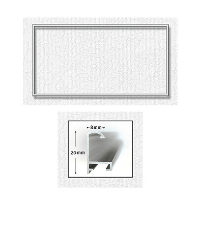 Silberfarbener Aluminium Bilderrahmen 40 x 80 cm Silberfarbener Aluminium Bilderrahmen 40 x 80 cm