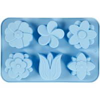 Silikon-Gießform "Blumen" von Blau