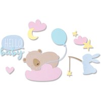 Sizzix Thinlits Stanzschablone "Hello Baby" von Silber