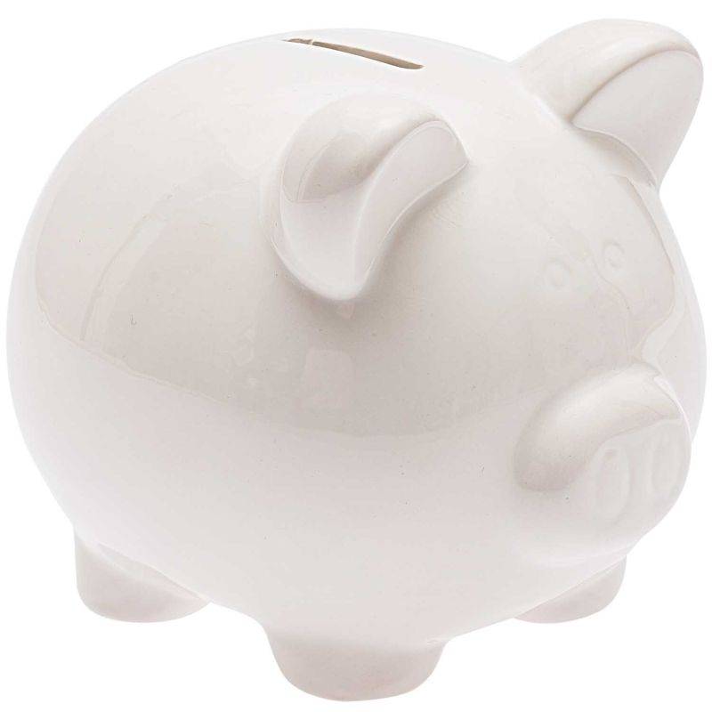 Sparschwein zum Bemalen weiß 14,5x13cm von idee. Creativmarkt