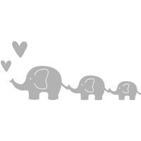 Stanzschablone "Elefantenfamilie" von Silber