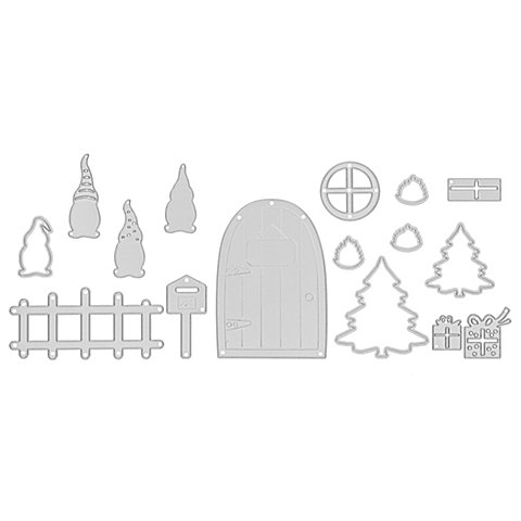 buttinette Stanzschablonen-Set "Wichtel", 3-9cm, 17-teilig buttinette Stanzschablonen-Set "Wichtel", 3-9cm, 17-teilig von buttinette