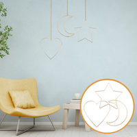 Star Dream Catcher Rings DIY Metal Accessories Flower Arranging Supplies Dreamcatcher Circle Star Dream Catcher Rings DIY Metal Accessories Flower Arranging Supplies Dreamcatcher Circle