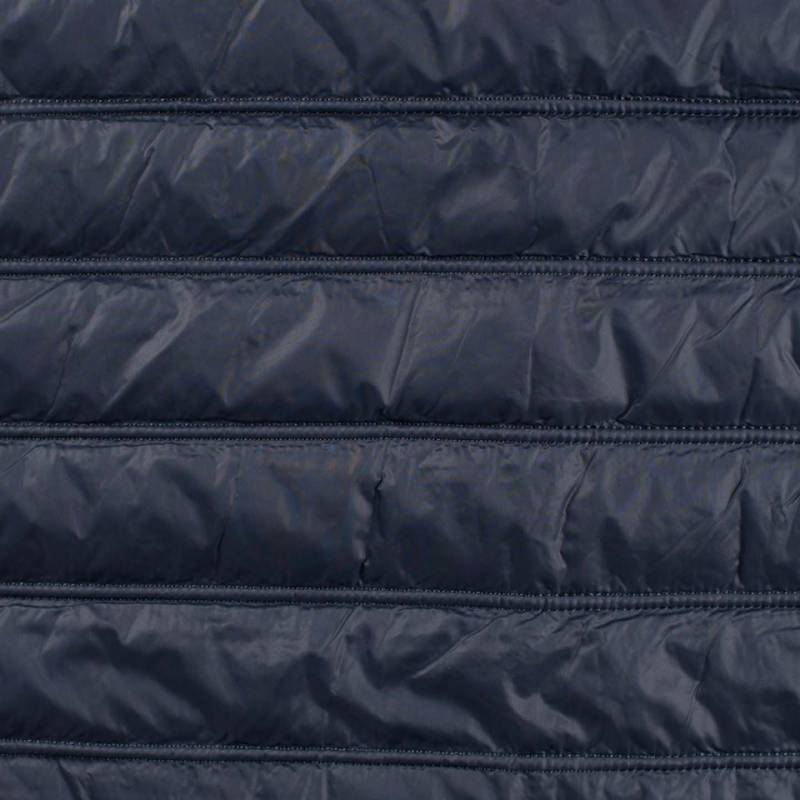 Stepper - Steppstoff, Mantelstoff, Jeans Blau unifarben quer gesteppt - 150 cm