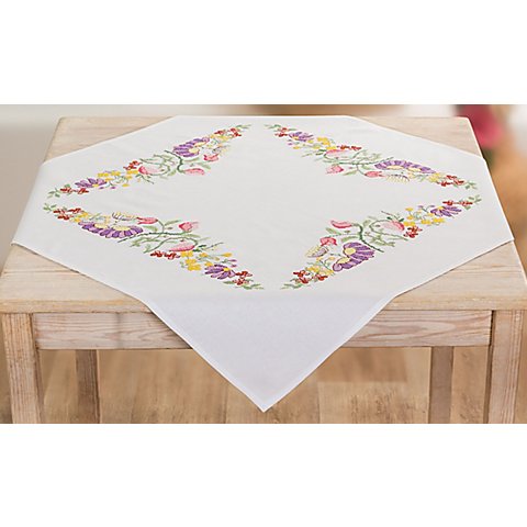 Stickmitteldecke "Tulpen & mehr" Stickmitteldecke "Tulpen & mehr"