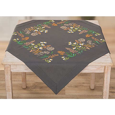 Stickmitteldecke "Wildblumenwiese"