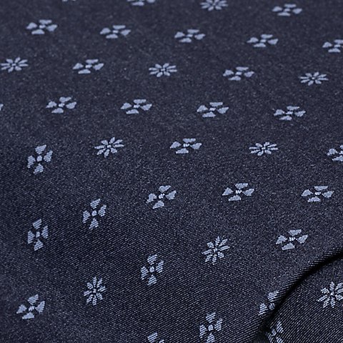 Stretch-Jacquard "Blümchen", blau Stretch-Jacquard "Blümchen", blau