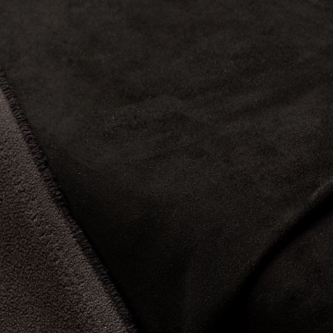 Stretch-Velours / Fleece Doubleface, schwarz/dunkelbraun Stretch-Velours / Fleece Doubleface, schwarz/dunkelbraun