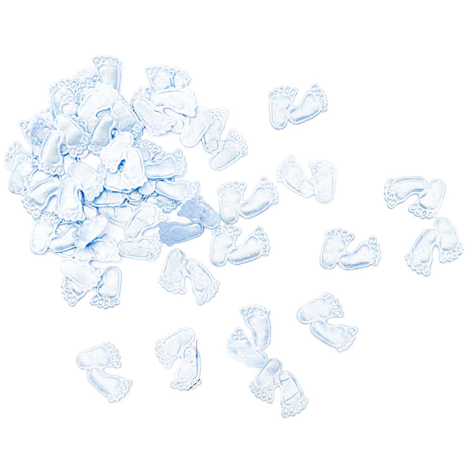 idee. Creativmarkt Streu Babyaccessoires hellblau 2cm Satin 48 Stück von idee. Creativmarkt
