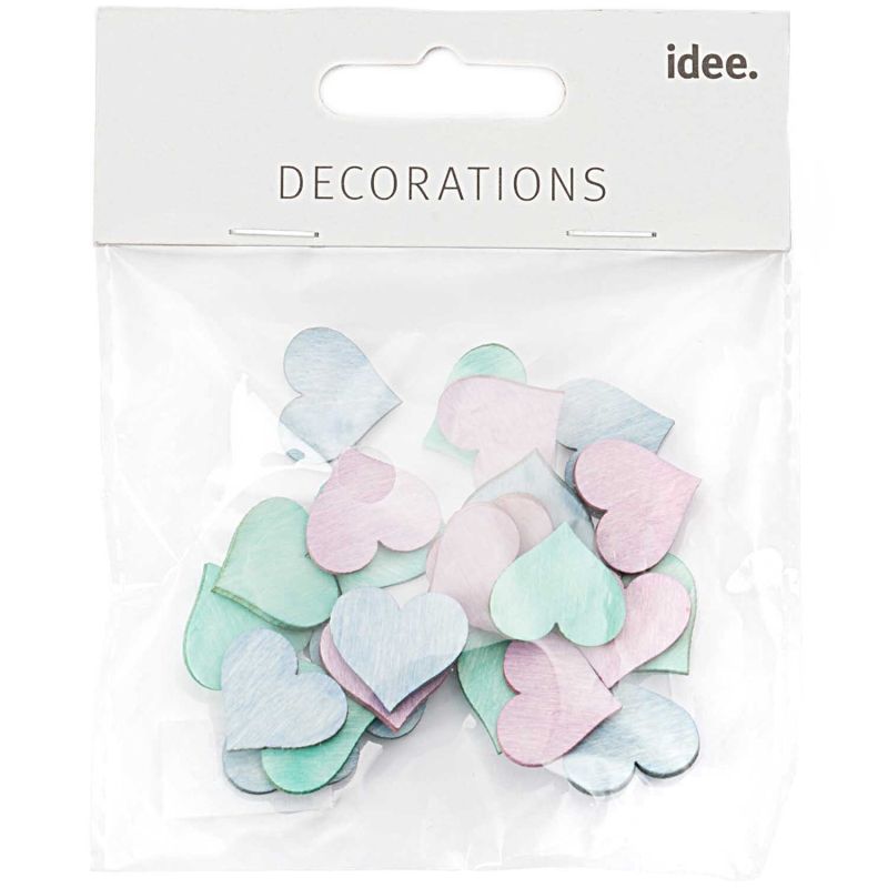 Streu Herzen Pastellmix 2cm Holz 24 Stück Streu Herzen Pastellmix 2cm Holz 24 Stück von idee. Creativmarkt