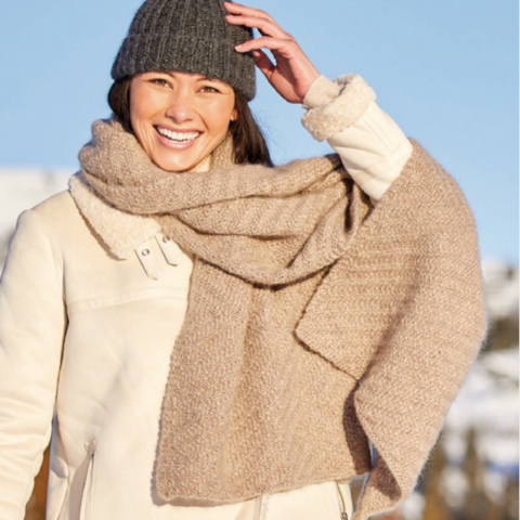 Strickanleitung Schultertuch Winnie aus luxuriösem Cashmere