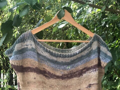 Strickanleitung - Shirt mit Durchblick ''Wasser und Erde'' Strickanleitung - Shirt mit Durchblick ''Wasser und Erde''