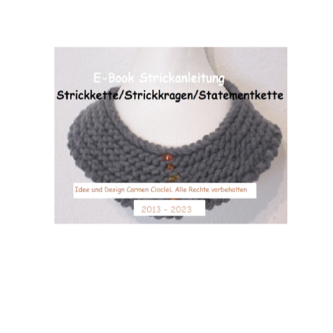 Strickanleitung Statement Kette, Strickkragen Strickanleitung Statement Kette, Strickkragen