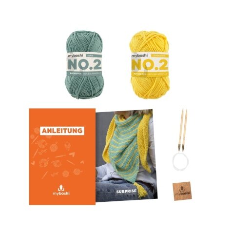 Strickset Dreieckstuch Surprise DIY-Set Strickset Dreieckstuch Surprise DIY-Set