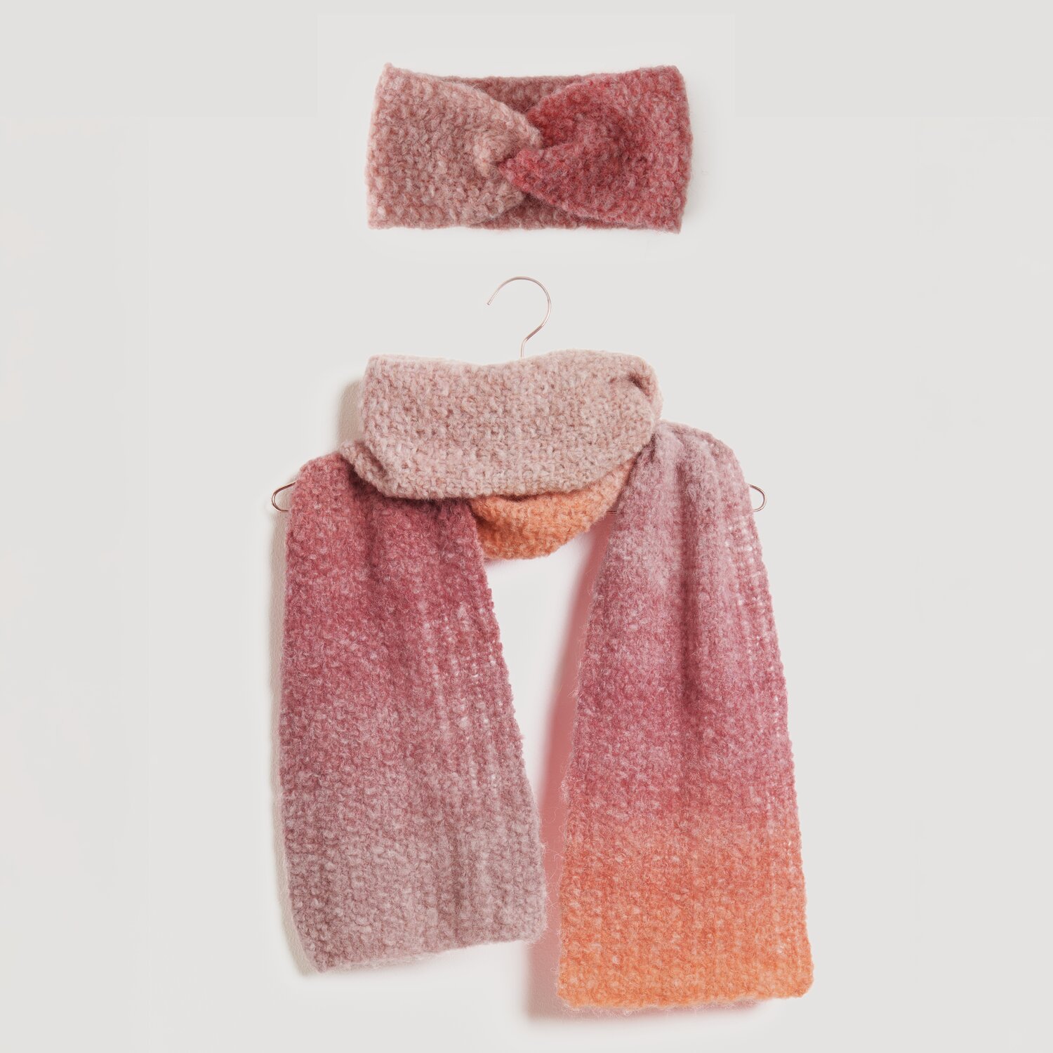 Strickset Stirnband + Schal Modell 34 aus Lovewool No. 21