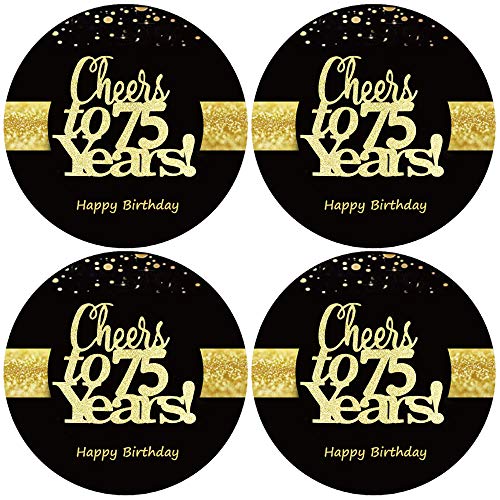 Sumerk 48 Stück Cheers to 75 Sticker große Flaschenaufkleber zum 75. Geburtstag Karten Versiegelungen 5 cm Runde Happy Birthday Party Favors Sticker Sumerk 48 Stück Cheers to 75 Sticker große Flaschenaufkleber zum 75. Geburtstag Karten Versiegelungen 5 cm Runde Happy Birthday Party Favors Sticker von Sumerk