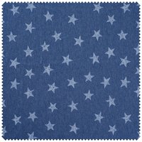 Sweat-Stoff "Sterne" - Jeansblau/Blau von Blau