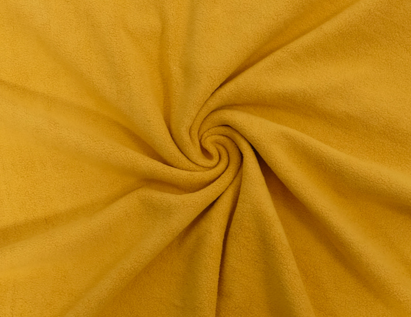 Sweatshirtstoff, Teddystoffoptik, dehnbar, weich und kuschelig - Senf - 50 cm Sweatshirtstoff, Teddystoffoptik, dehnbar, weich und kuschelig - Senf - 50 cm