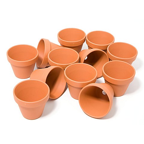 Tontöpfe aus Terrakotta, 7 cm hoch, 8 cm Ø, 12 Stück Tontöpfe aus Terrakotta, 7 cm hoch, 8 cm Ø, 12 Stück