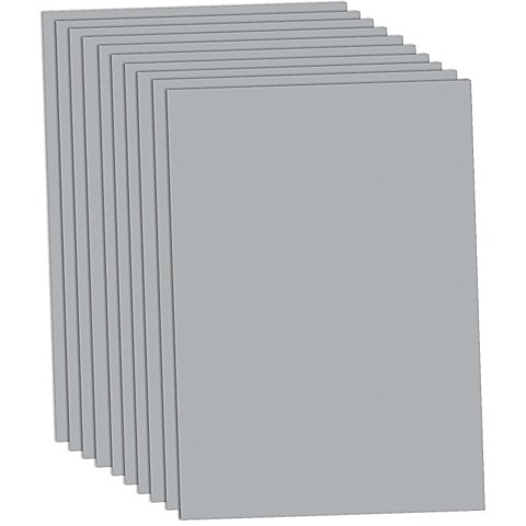 Tonzeichenpapier, silber, 50 x 70 cm, 10 Blatt von folia (Bringmann)