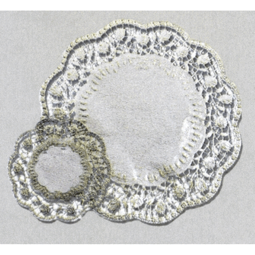 Tortenspitzen - Ø 36 cm 4 Stück silber.