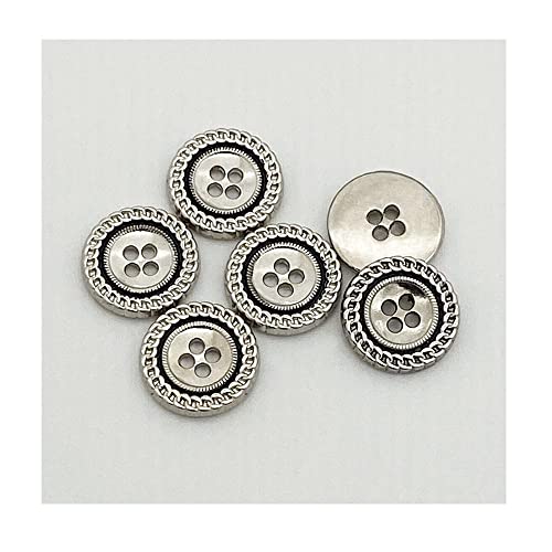 Uteruik Metallknöpfe, Verzierungen, runde Nähknöpfe, Ersatzschnallen für Anzug, Mantel, zum Stricken, Kunsthandwerk und für Kleidung, 12 mm, 10 Stück (#B)