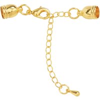 Verschlussgarnitur mit Regulierungskettchen, 6mm - Goldfarben von PRACHT