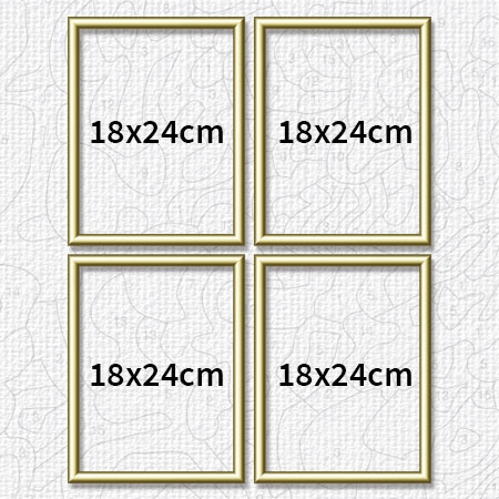 Vier goldfarbene Aluminium Bilderrahmen 18 x 24 cm Vier goldfarbene Aluminium Bilderrahmen 18 x 24 cm