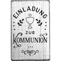 SALE - Vintage Stempel "Einladung zur Kommunion"