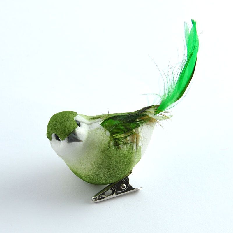 Vogel grün 8,5cm von idee. Creativmarkt