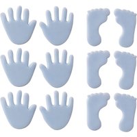 Wachsmotiv "Hände und Füße" - Hellblau von Blau