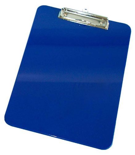 Wedo Klemmbrett A4, Kunststoff mit abgerundeten Ecken (10 Stück Blau)