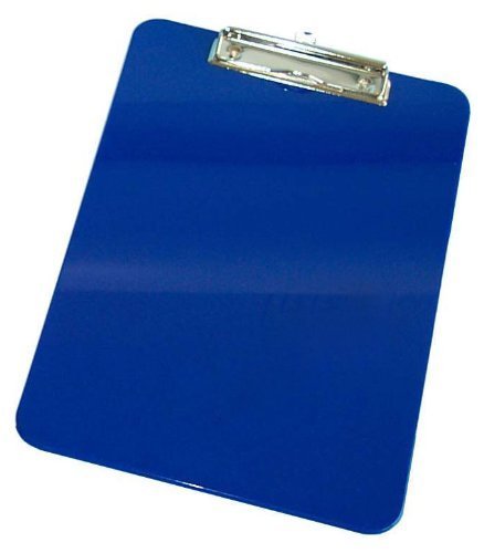 Wedo Klemmbrett A4, Kunststoff mit abgerundeten Ecken (10 Stück Blau)