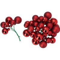 Weihnachtskugeln aus Glas am Draht - Rot-Mix von Othmar Decorations