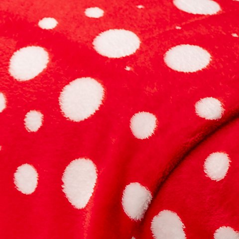 Wellness-Fleece „Tupfen Fliegenpilz“, rot/weiß Wellness-Fleece „Tupfen Fliegenpilz“, rot/weiß
