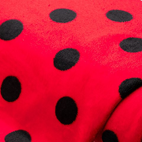 Wellness-Fleece „Tupfen Marienkäfer“, rot/schwarz Wellness-Fleece „Tupfen Marienkäfer“, rot/schwarz