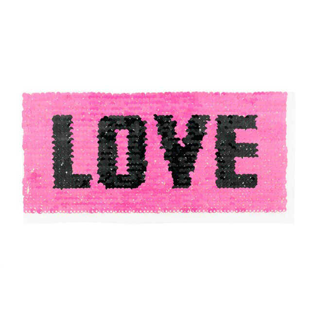 Wendepailletten, Applikation Aufnäher LOVE Wendepailletten, Applikation Aufnäher LOVE