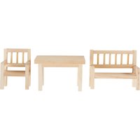 Wichtel-Set "Tisch, Bank & Stuhl" von Beige