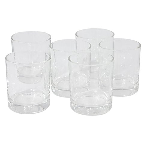 Windlichtgläser, rund, 9 cm, 8 cm Ø, 6 Stück Windlichtgläser, rund, 9 cm, 8 cm Ø, 6 Stück