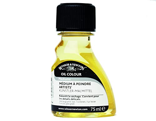 Winsor & Newton 2621734 Ölmalmittel, Künstler Malmittel aus Leinöl-Standöl & Terpentinersatz, Verdünnt die Konsistenz der Farbe und verbessert das Fließvermögen und die Transparenz - 75 ml Flasche