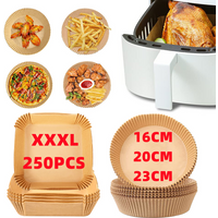 X Large Square Air Fryer Paper Liners Disposable Parchment Liner Oil-proof Paper Tray Non-Stick Baking Mat Air Fryer Accessories