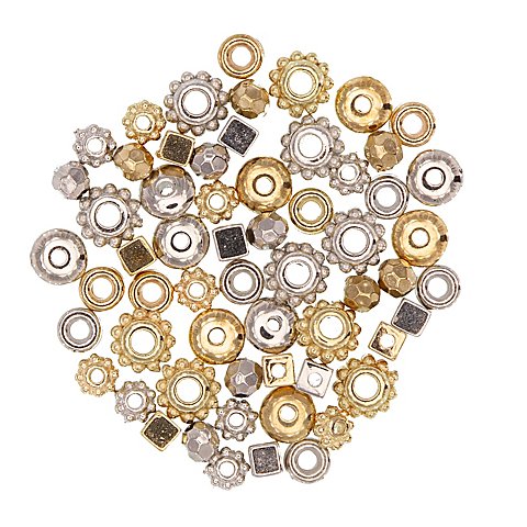 Zwischenteile, silber und gold, 60 Stück Zwischenteile, silber und gold, 60 Stück