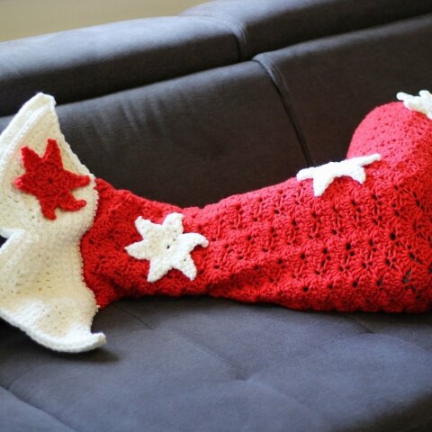 einfache Häkelanleitung für eine Meerjungfrauen-Decke