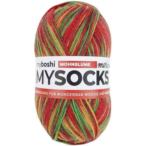 myboshi mysocks Merino Mohnblume myboshi mysocks Merino Mohnblume