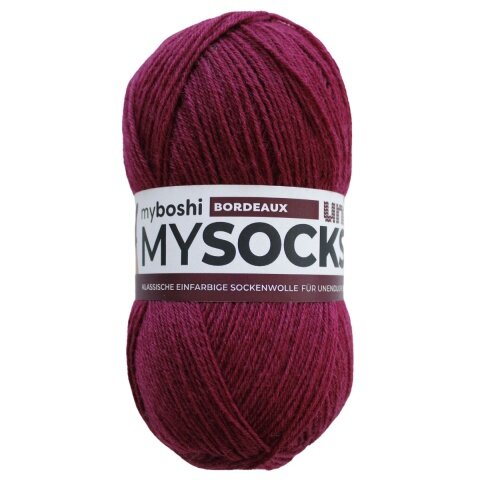 mysocks Uni Sockenwolle Bordeaux mysocks Uni Sockenwolle Bordeaux