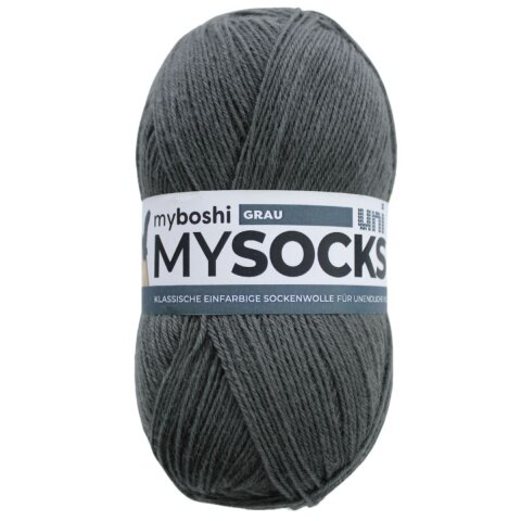mysocks Uni Sockenwolle Grau