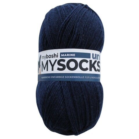mysocks Uni Sockenwolle Marine mysocks Uni Sockenwolle Marine