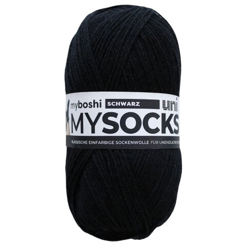 mysocks Uni Sockenwolle Schwarz mysocks Uni Sockenwolle Schwarz