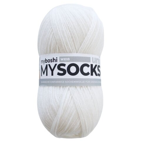 mysocks Uni Sockenwolle Weiß mysocks Uni Sockenwolle Weiß
